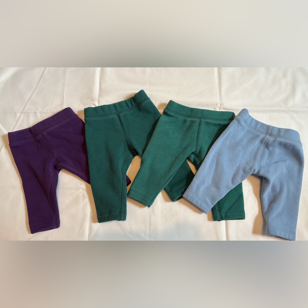 Four 0-3 primary cozy fleece baby pant